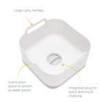 ReBorn - Recycled Washing Up Bowl - Kitchen Dish Wash & Drain - Large Carry Handles - Integrated Plug - Useful Pour Spout - 9 Litres Capacity - Made